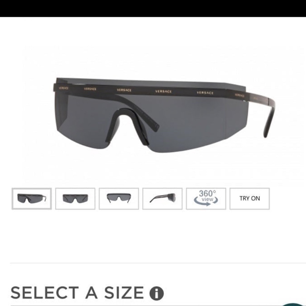 Versace shield glasses